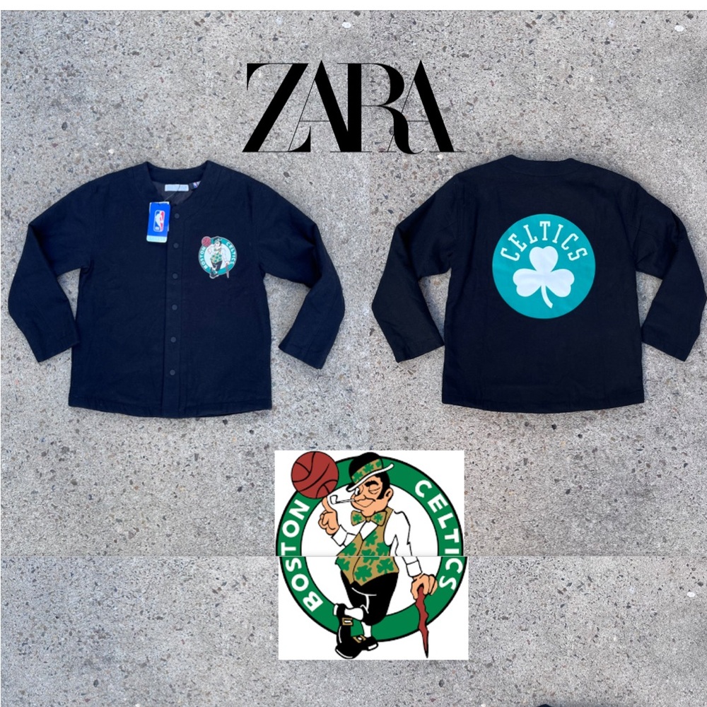 🏀NBA🏀 Boston Celtics X ZARA Boston Celtics Jacket  NWT Jaylen Brown Jayson Tatum